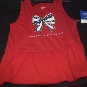 Americana Peplum Tank Top from Way to Celebrate 4T nwt